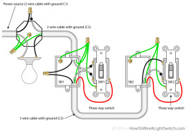 3-way switch with power feed via the light | How to wire a light switch